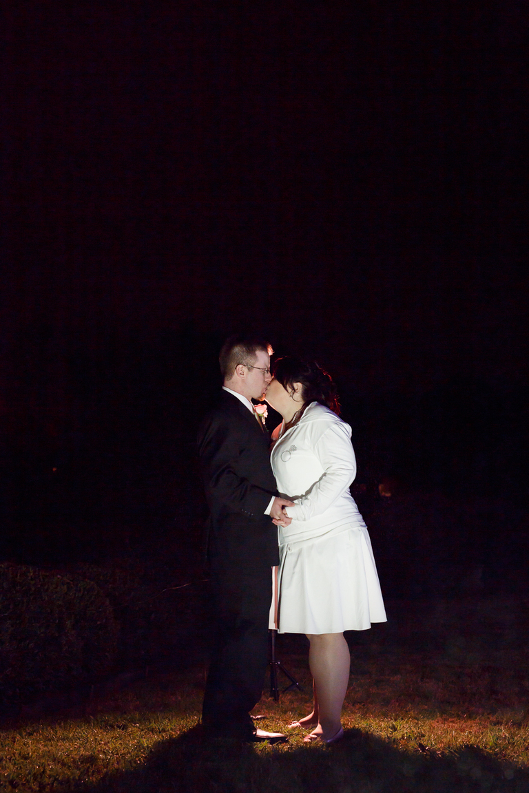Bride and Groom kiss