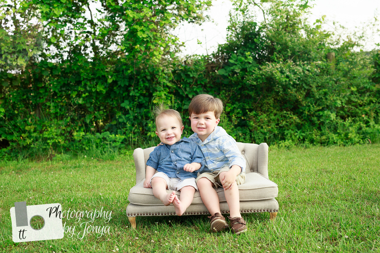 brothers during family photography session in Raleigh NC