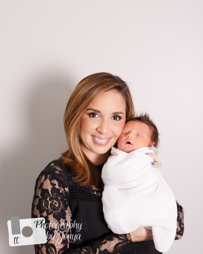 Mommy and me photo in newborn photography session