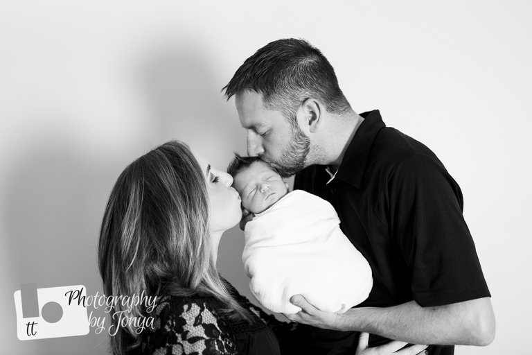 Raleigh NC Family Photography in studio for newborn shoot
