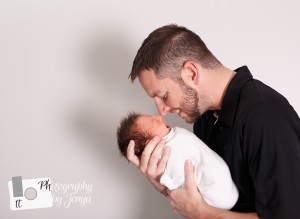 First daddy and son photo during newborn photography session