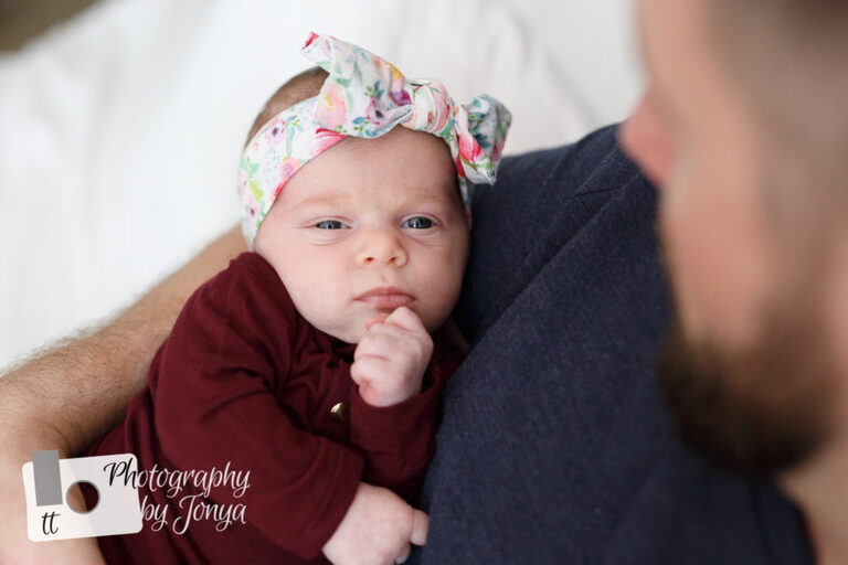 Newborn photography in home